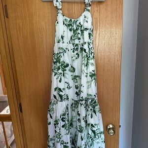 Abercrombie & Fitch Green Floral Midi Dress
